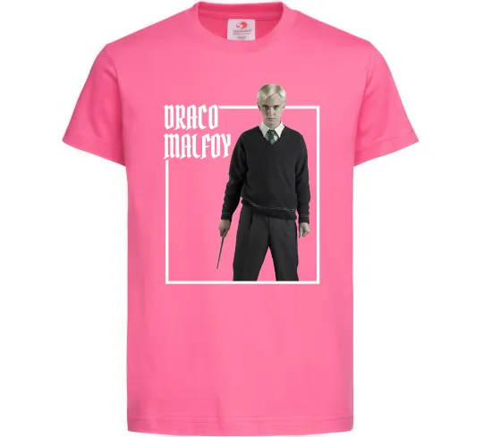 Дитяча футболка Драко Том Фелтон Яскраво-рожевий фото