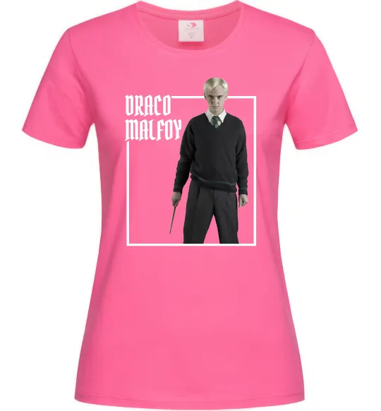 Жіноча футболка Драко Том Фелтон Яскраво-рожевий фото