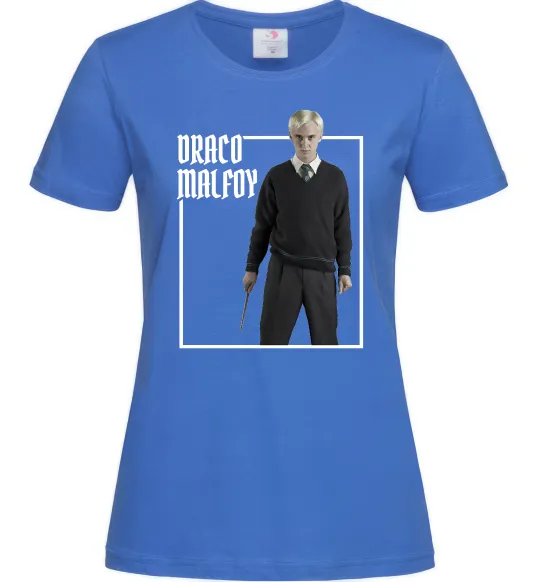 Жіноча футболка Драко Том Фелтон Яскраво-синій фото