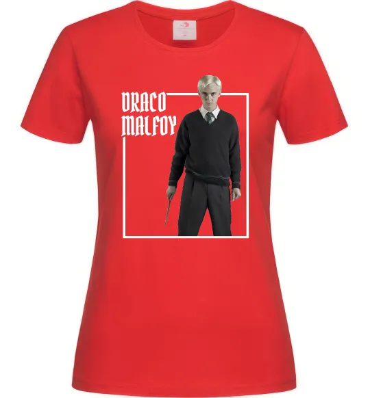 Жіноча футболка Драко Том Фелтон Червоний фото