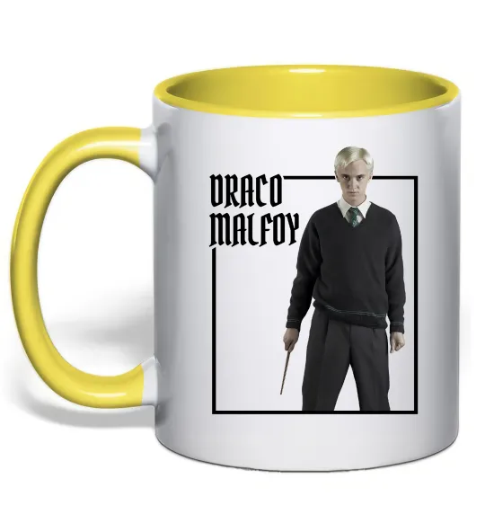 Чашка з кольоровою ручкою Драко Том Фелтон Лимонний фото