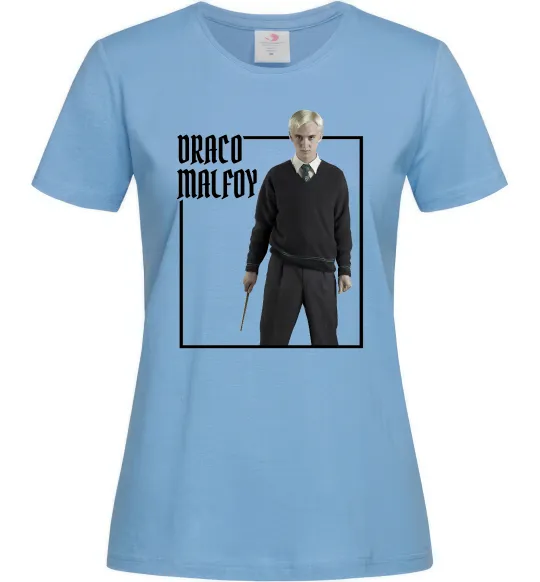 Жіноча футболка Драко Том Фелтон Блакитний фото