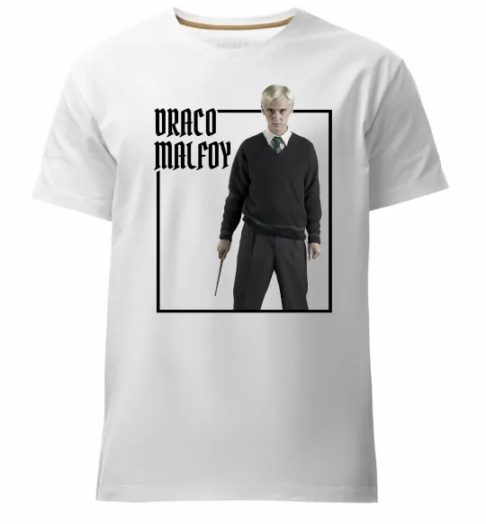 Чоловіча преміум футболка Драко Том Фелтон Білий фото