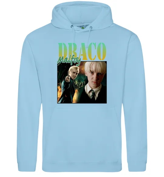 Мужская толстовка (худи) Tom Felton Draco Malfoy Голубой фото
