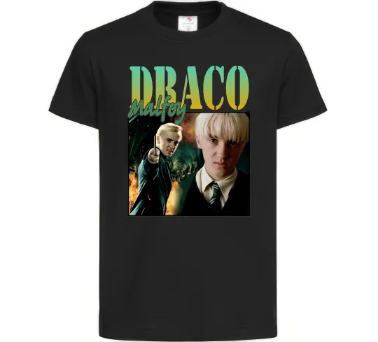 Детская футболка Tom Felton Draco Malfoy Черный фото
