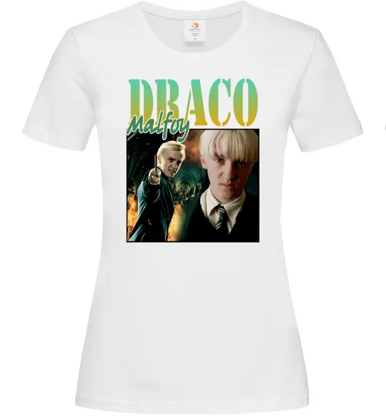 Женская футболка Tom Felton Draco Malfoy Белый фото