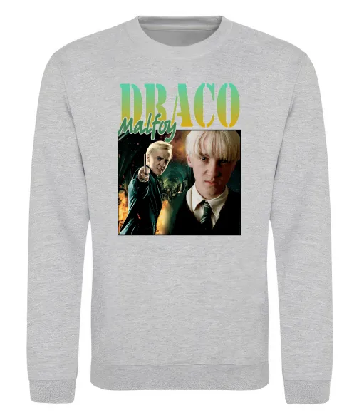 Свитшот Tom Felton Draco Malfoy Серый меланж фото