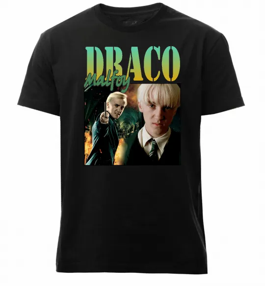 Мужская премиум футболка Tom Felton Draco Malfoy Черный фото