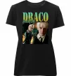 Женская премиум футболка Tom Felton Draco Malfoy Черный фото