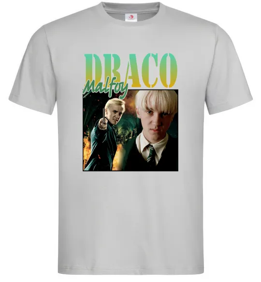 Мужская футболка Tom Felton Draco Malfoy Серый фото