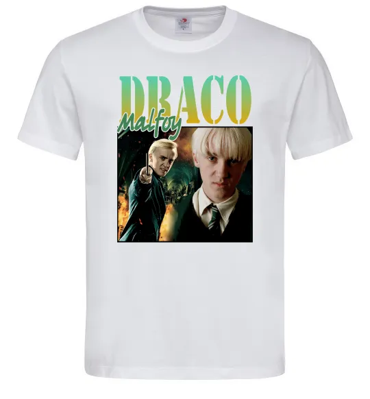 Мужская футболка Tom Felton Draco Malfoy Белый фото