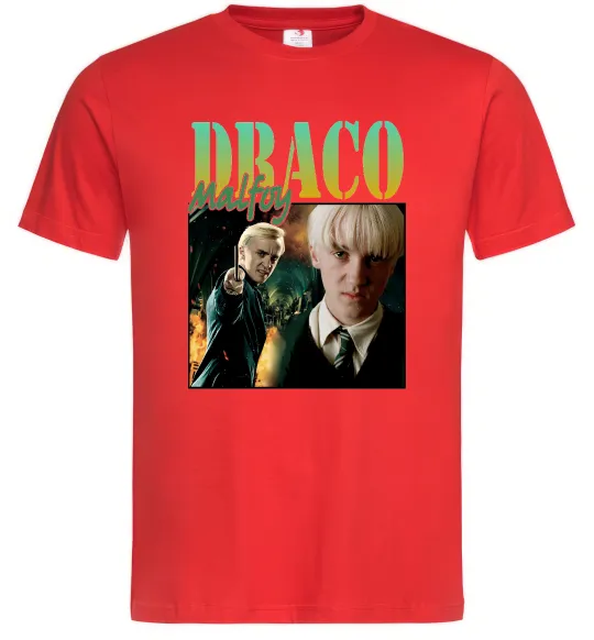 Мужская футболка Tom Felton Draco Malfoy Красный фото