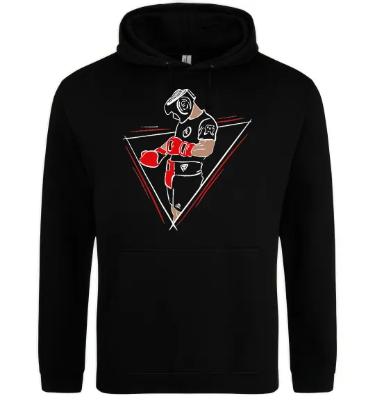 Чоловіча толстовка (худі) Боксер Чорний фото