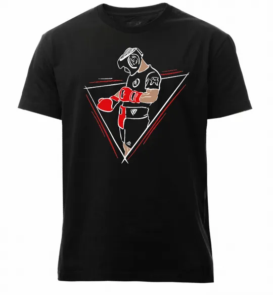 Чоловіча преміум футболка Боксер Чорний фото