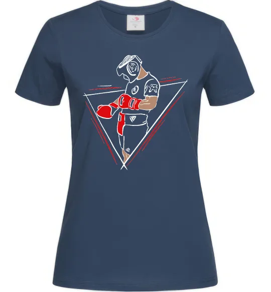 Жіноча футболка Боксер Темно-синій фото