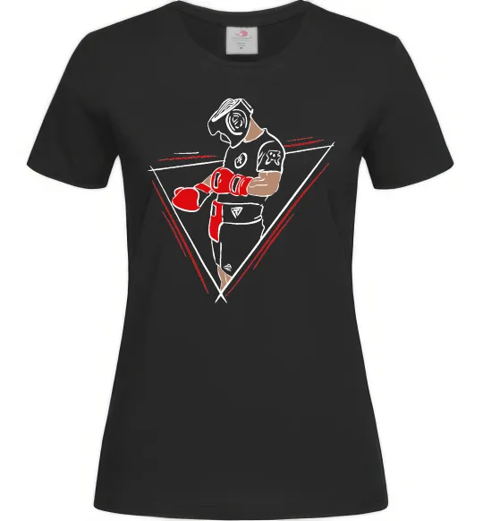 Жіноча футболка Боксер Чорний фото