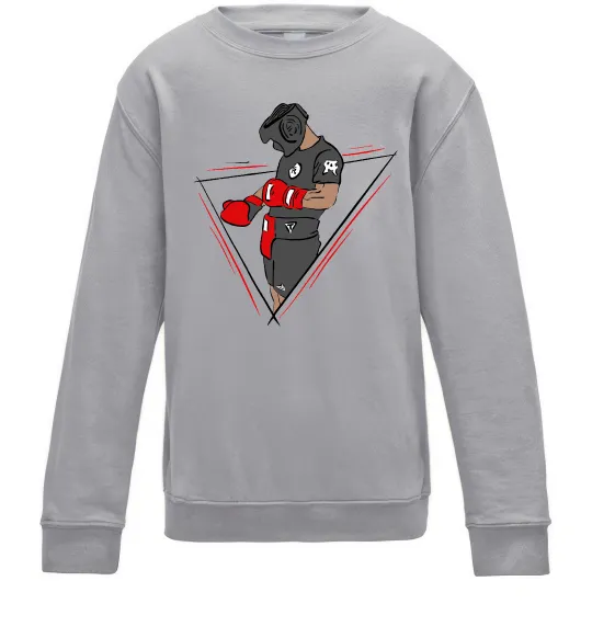 Дитячий світшот Боксер Сірий меланж фото