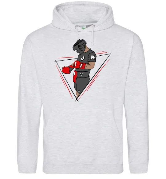 Жіноча толстовка (худі) Боксер Сірий меланж фото