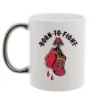 Чашка с цветной ручкой Born to fight рукавиці Серебро фото