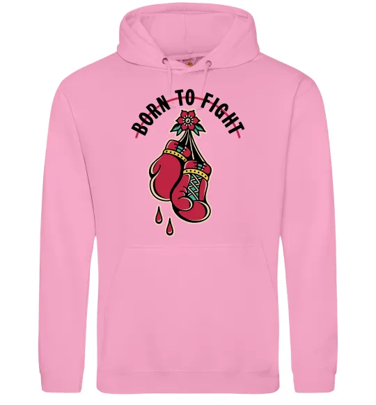 Женская толстовка (худи) Born to fight рукавиці Розовый фото