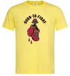 Мужская футболка Born to fight рукавиці Лимонный фото