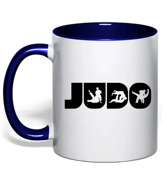 Чашка с цветной ручкой Judo Глубокий темно-синий фото