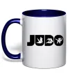Чашка с цветной ручкой Judo Глубокий темно-синий фото