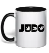 Чашка с цветной ручкой Judo Черный фото