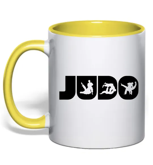 Чашка с цветной ручкой Judo Лимонный фото