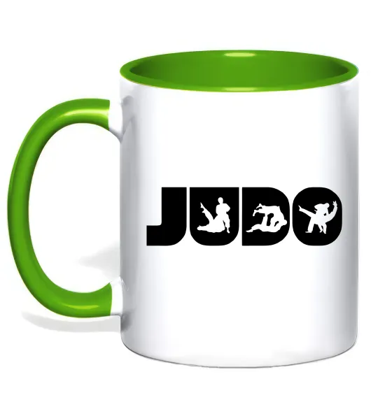 Чашка с цветной ручкой Judo Лаймовый фото