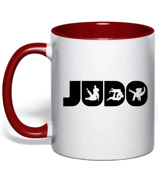 Чашка с цветной ручкой Judo Красный фото