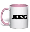 Чашка с цветной ручкой Judo Нежно розовый фото