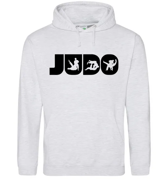 Мужская толстовка (худи) Judo Серый меланж фото