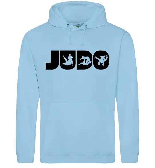 Мужская толстовка (худи) Judo Голубой фото