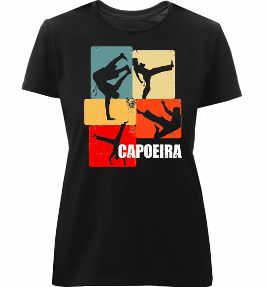 Женская премиум футболка Capoeira Черный фото