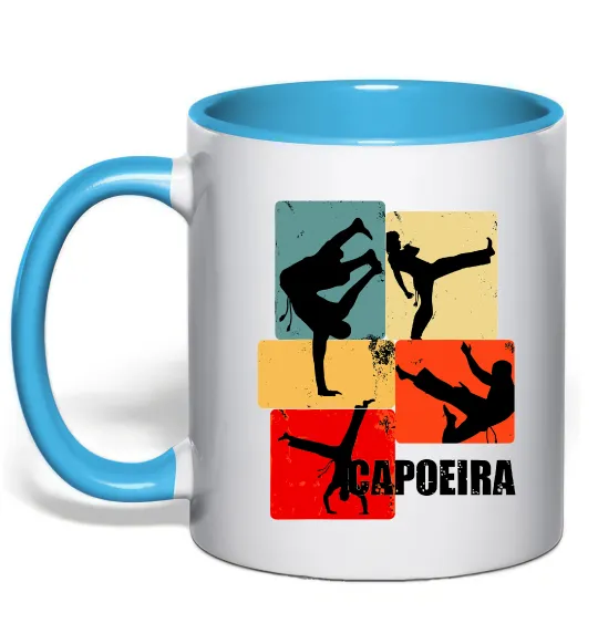 Чашка с цветной ручкой Capoeira Голубой фото