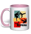 Чашка с цветной ручкой Capoeira Нежно розовый фото