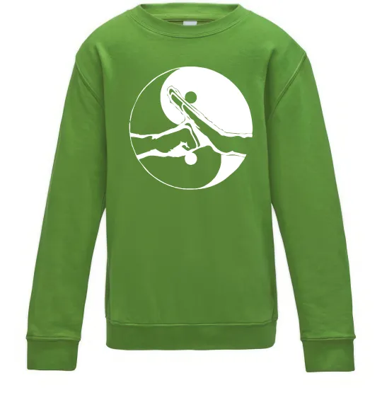 Детский Свитшот Інь Янь руки Лаймовый фото