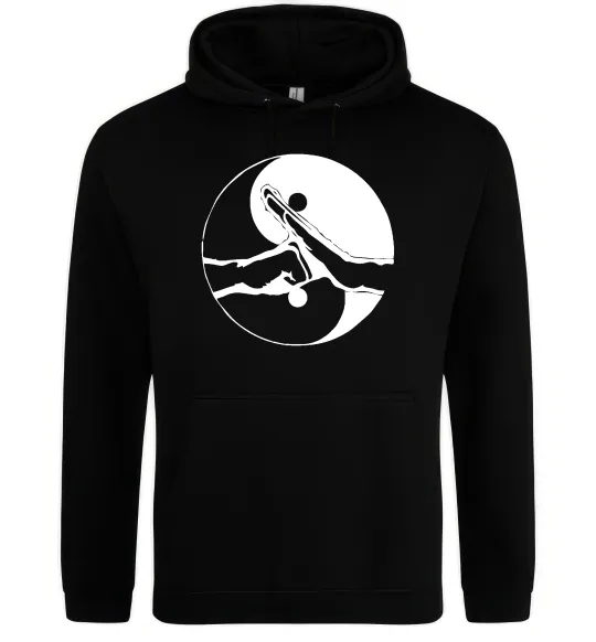 Женская толстовка (худи) Інь Янь руки Черный фото