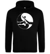 Женская толстовка (худи) Інь Янь руки Черный фото