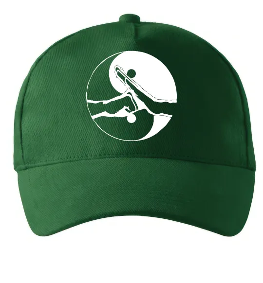 Кепка Інь Янь руки Темно-зеленый фото