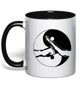 Чашка с цветной ручкой