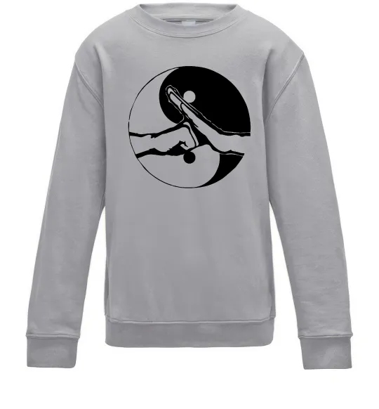 Детский Свитшот Інь Янь руки Серый меланж фото