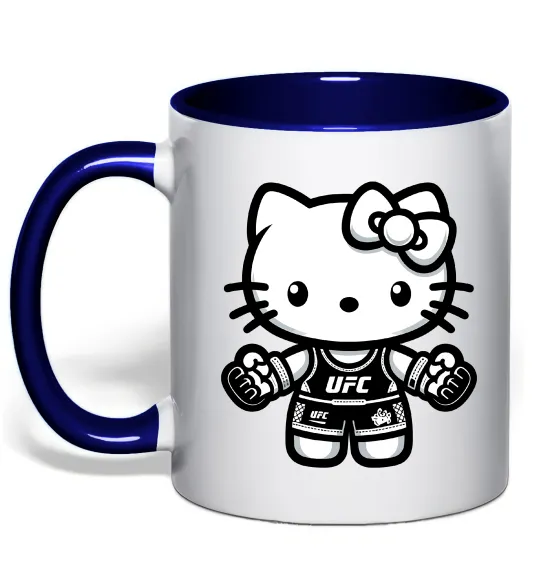 Чашка с цветной ручкой UFC Kitty Глубокий темно-синий фото