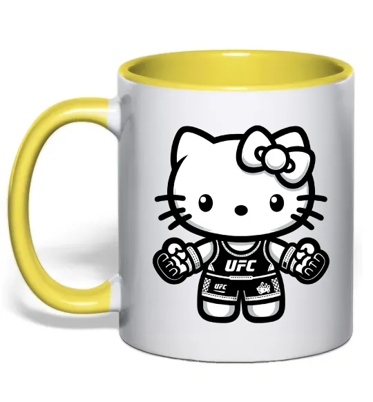 Чашка с цветной ручкой UFC Kitty Лимонный фото