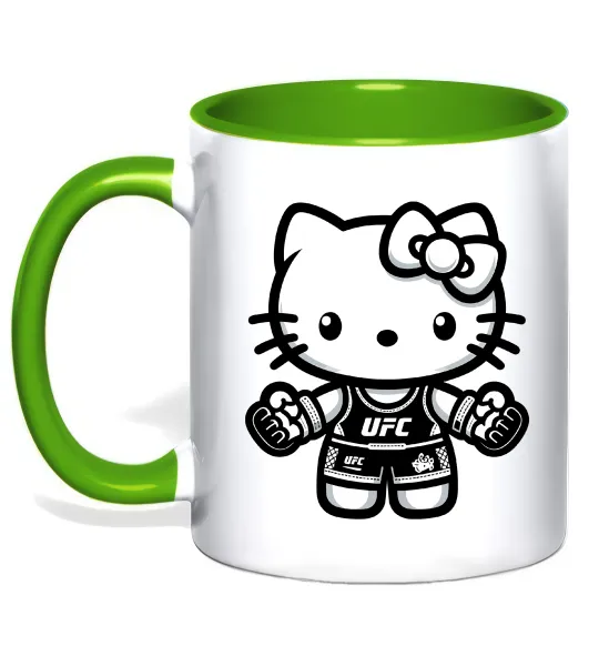 Чашка с цветной ручкой UFC Kitty Лаймовый фото