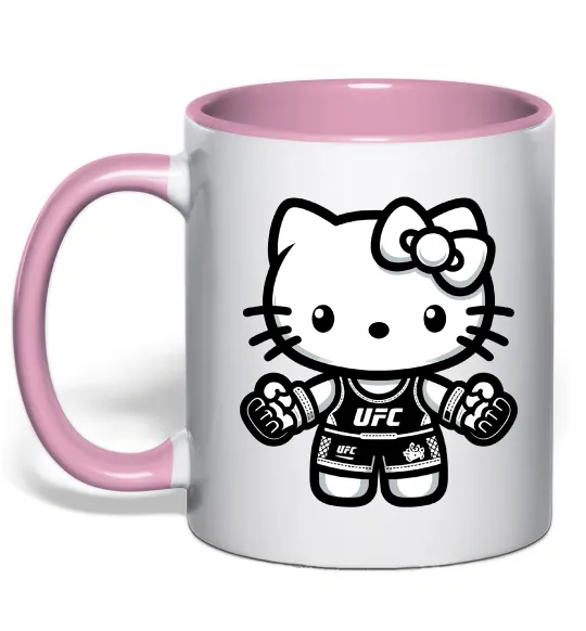 Чашка с цветной ручкой UFC Kitty Нежно розовый фото