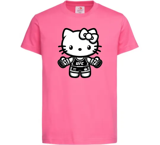 Детская футболка UFC Kitty Ярко-розовый фото