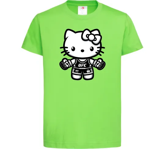 Детская футболка UFC Kitty Лаймовый фото