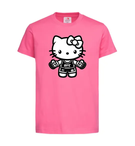 Дитяча футболка UFC Kitty Яскраво-рожевий фото